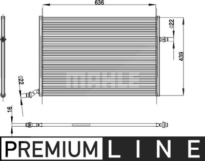 Mahle Niedertemperaturkühler, Ladeluftkühler [Hersteller-Nr. CIR26000P] für Mercedes-Benz von MAHLE