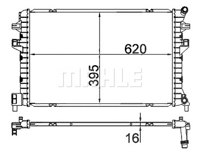 Mahle Niedertemperaturkühler, Ladeluftkühler [Hersteller-Nr. CIR34000S] für Audi, Seat, Skoda, VW von MAHLE