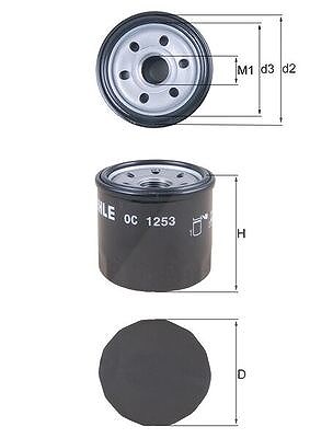 Mahle Ölfilter [Hersteller-Nr. OC1253] für Chevrolet, Daewoo, Daihatsu, Opel, Perodua, Piaggio, Suzuki, Vauxhall von MAHLE