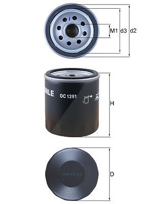 Mahle Ölfilter [Hersteller-Nr. OC1291] für Audi, Seat, Skoda, VW von MAHLE