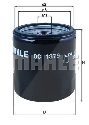 Mahle Ölfilter [Hersteller-Nr. OC1379] von MAHLE