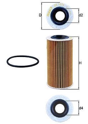 Mahle Ölfilter [Hersteller-Nr. OX1076D] für Audi, VW von MAHLE