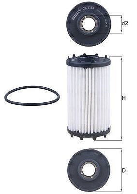 Mahle Ölfilter [Hersteller-Nr. OX1184D] für Audi, Bentley, Porsche, VW von MAHLE