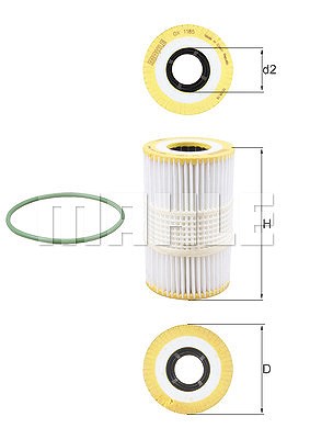 Mahle Ölfilter [Hersteller-Nr. OX1185D] für Audi von MAHLE