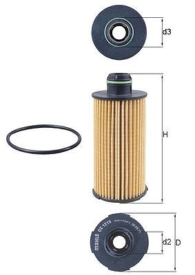 Mahle Ölfilter [Hersteller-Nr. OX1219D] für Alfa Romeo von MAHLE