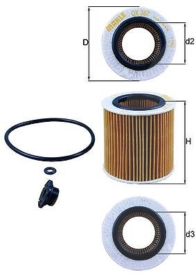 Mahle Ölfilter [Hersteller-Nr. OX387D1] für Alpina, BMW von MAHLE