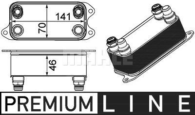 Mahle Ölkühler, Automatikgetriebe [Hersteller-Nr. CLC227000P] für Mercedes-Benz von MAHLE