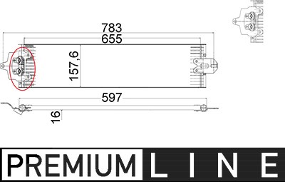 Mahle Ölkühler, Automatikgetriebe [Hersteller-Nr. CLC49000P] für Audi, Porsche, VW von MAHLE