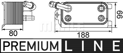 Mahle Ölkühler, Automatikgetriebe [Hersteller-Nr. CLC72000P] für Ford, Land Rover, Volvo von MAHLE