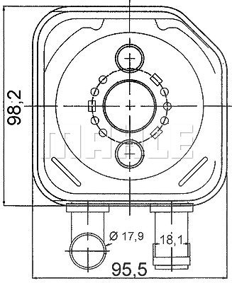 Mahle Ölkühler, Motoröl [Hersteller-Nr. CLC165000S] für Audi, Skoda, VW von MAHLE