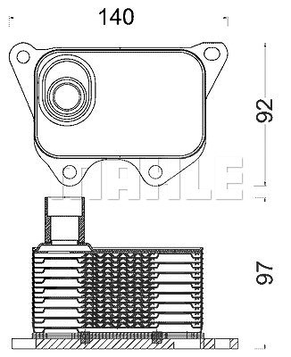 Mahle Ölkühler, Motoröl [Hersteller-Nr. CLC185000S] für Audi, Seat, Skoda, VW von MAHLE