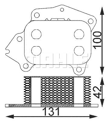 Mahle Ölkühler, Motoröl [Hersteller-Nr. CLC194000S] für Citroën, Peugeot von MAHLE