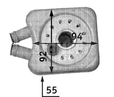 Mahle Ölkühler, Motoröl [Hersteller-Nr. CLC45000S] für Audi, Ford, Seat, Skoda, VW von MAHLE