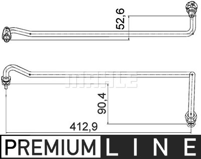 Mahle Ölschlauch [Hersteller-Nr. AHX4000P] für Porsche, VW von MAHLE