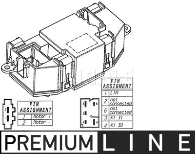 Mahle Regler, Innenraumgebläse [Hersteller-Nr. ABR56000P] für Audi von MAHLE