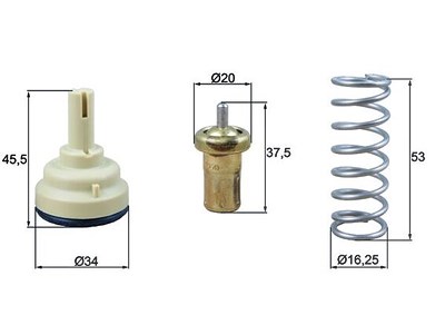 Mahle Thermostat, Kühlmittel [Hersteller-Nr. TX181105D] für Seat, Skoda, VW von MAHLE