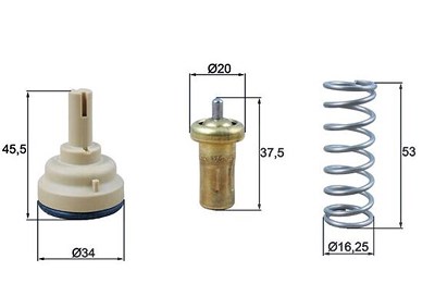 Mahle Thermostat, Kühlmittel [Hersteller-Nr. TX18195D] für Audi, Seat, Skoda, VW von MAHLE