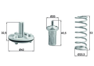 Mahle Thermostat, Kühlmittel [Hersteller-Nr. TX18380D] für Audi, Seat, Skoda, VW von MAHLE