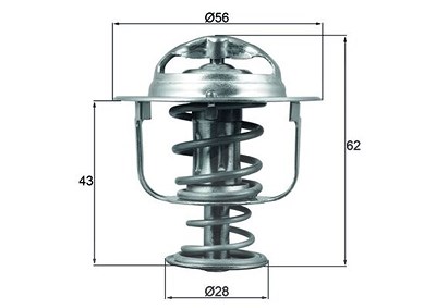 Mahle Thermostat, Kühlmittel [Hersteller-Nr. TX19771D] für Nissan, Opel, Renault, Renault Trucks von MAHLE