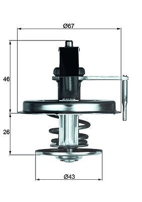 Mahle Thermostat, Kühlmittel [Hersteller-Nr. TX2284D] für Mercedes-Benz von MAHLE