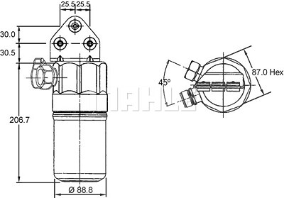 Mahle Trockner, Klimaanlage [Hersteller-Nr. AD187000S] für Audi von MAHLE