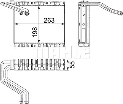 Mahle Verdampfer, Klimaanlage [Hersteller-Nr. AE85000P] für Land Rover, Volvo von MAHLE