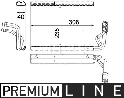 Mahle Verdampfer, Klimaanlage [Hersteller-Nr. AE91000P] für Mercedes-Benz von MAHLE