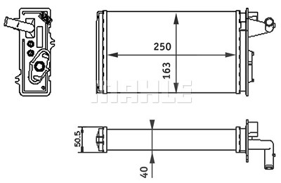 Mahle Wärmetauscher, Innenraumheizung [Hersteller-Nr. AH141000S] für Alfa Romeo, Fiat, Lancia von MAHLE