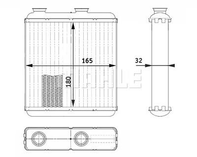 Mahle Wärmetauscher, Innenraumheizung [Hersteller-Nr. AH81000P] für Opel von MAHLE