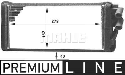 Mahle Wärmetauscher, Innenraumheizung [Hersteller-Nr. AH98000P] für Audi von MAHLE