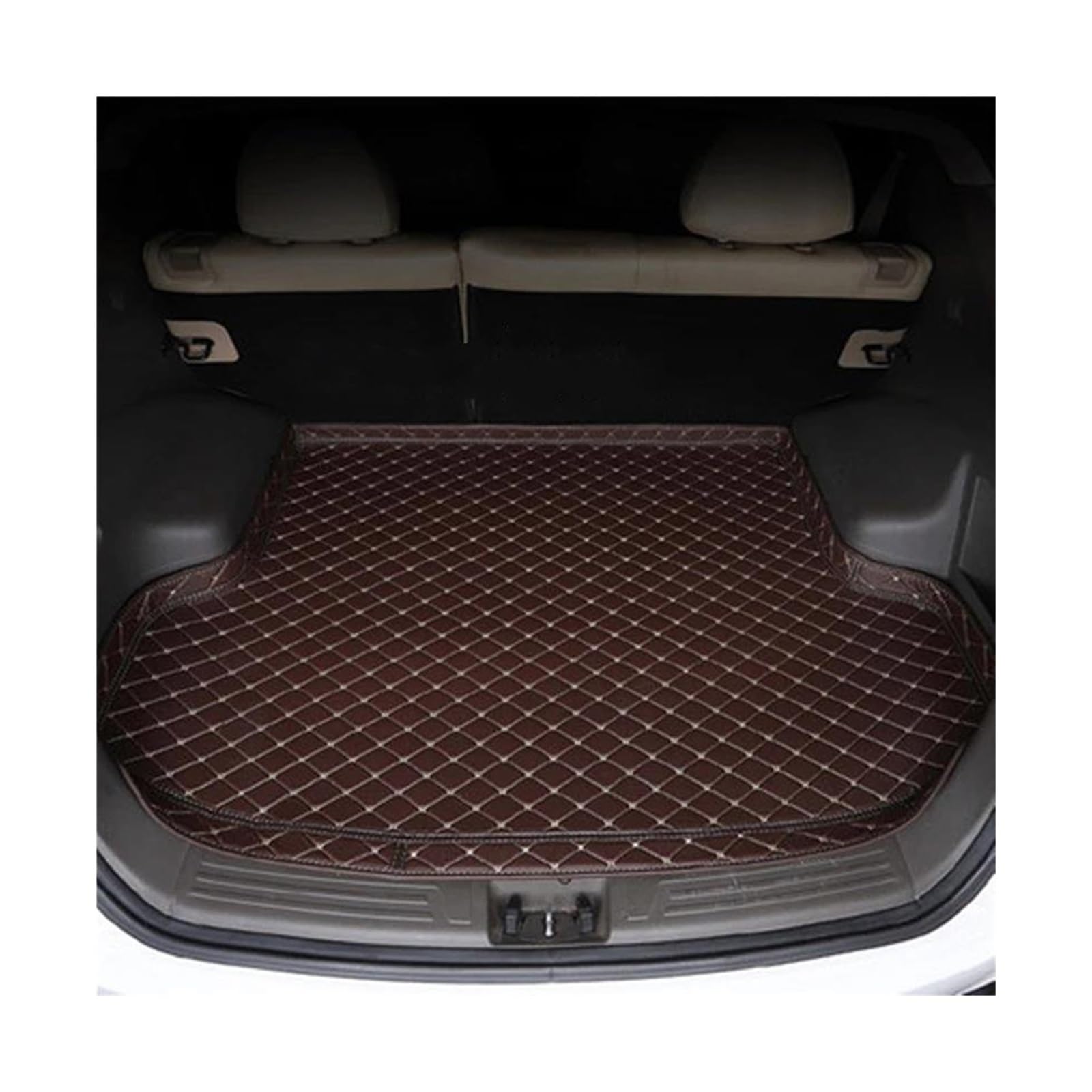 Kofferraumabdeckung Kofferraum Matte Für Citroen Für C5 Für Aircross 017-023 Seite Hinten Cargo Abdeckung Teppich Liner Schwanz Teile Boot Gepäck Kofferraummatte (Farbe : Kaffee) von MAIDONG