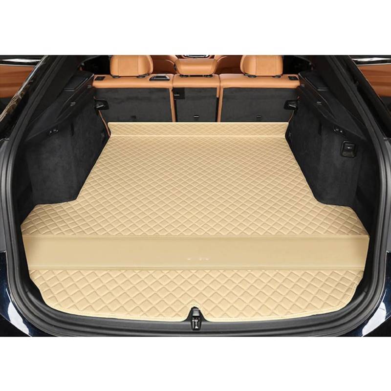 Auto Leder Kofferraummatten für ML W164 2006-2011, Kofferraumwanne Schutzmatte Antirutschmatte Teppich Kofferraumschutzmatte ZubehöR,B/Beige von MAJHER