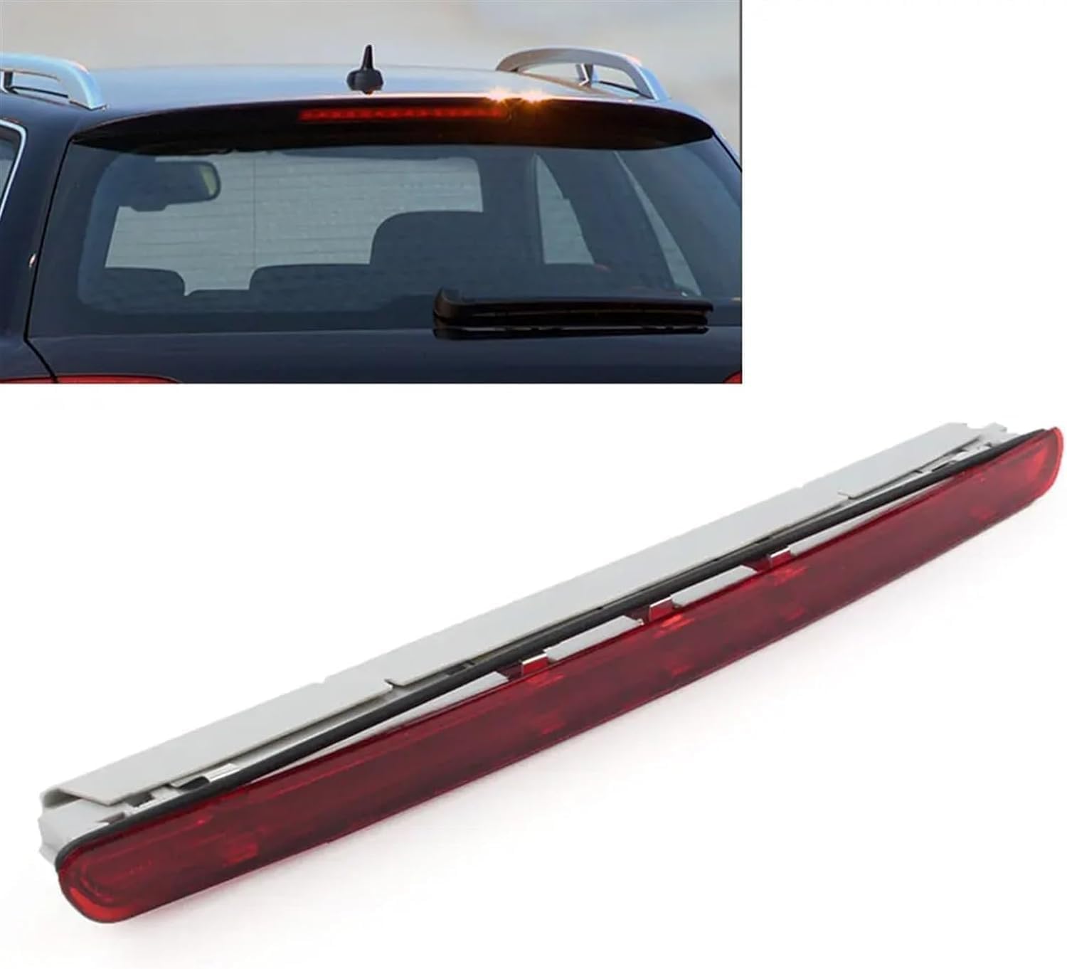 Auto Zusatzbremsleuchten für Audi A4 RS4 8E 2005 2006 2007 2008, Hochhelles Wasserdicht High Mount Drittes Bremslicht Hochwertiges Warnsignallampe,Red von MAJING