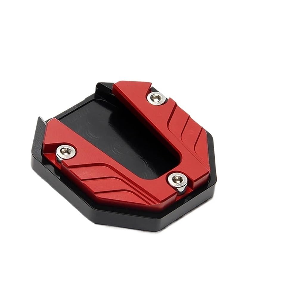 Seitenständer Platte Pad 1Pcs Universal Roller Motorrad Fahrrad Ständer Extender Fuß Seite Stehen Verlängerung Pad Unterstützung Platte Anti-skid Vergrößerte Basis(Red) von MALIYAE