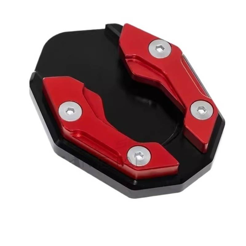 Seitenständer Platte Pad Motorrad Fahrrad Ständer Extender Fuß Seite Stehen Verlängerung Pad Unterstützung Platte Anti-skid Vergrößert Basis(Red) von MALIYAE