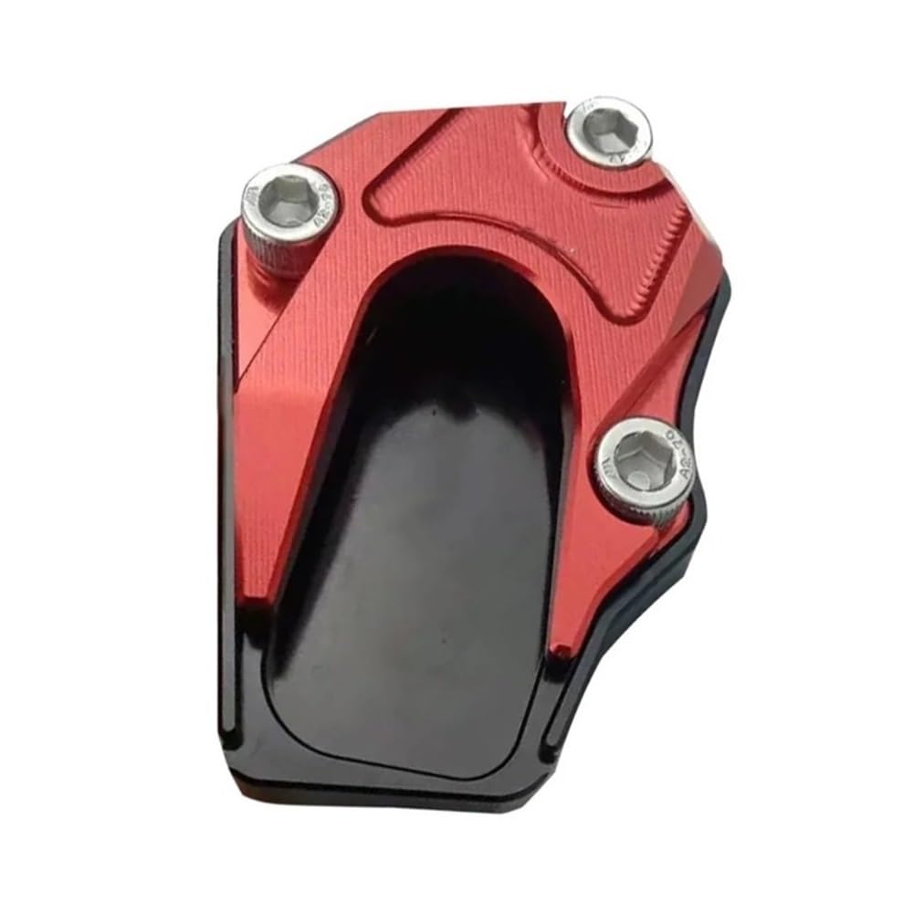 Seitenständer Platte Pad Motorrad Kickstand Fuß Seitenständer Verlängerung Pad Stützplatte Vergrößern Aluminiumlegierung Für Für UU Für UY Für UE125(Red) von MALIYAE