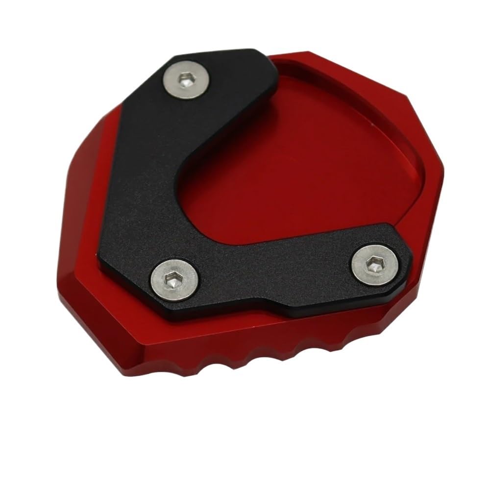 Seitenständer Platte Pad Motorrad Ständer Fuß Seite Stehen Verlängerung Pad Unterstützung Platte Für Transalp Für XL 750 Für XL750 2023(Red) von MALIYAE