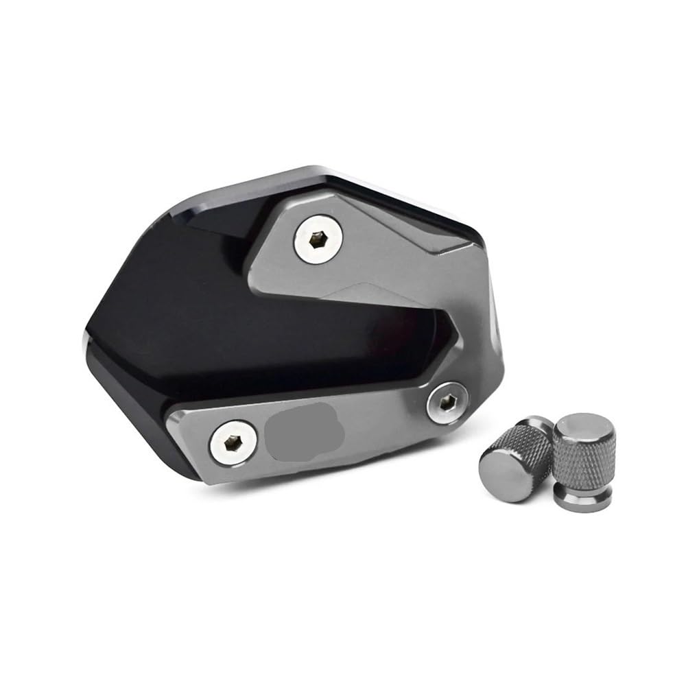 Seitenständer Platte Pad Motorrad Zubehör Aluminium Ständer Fuß Seite Stehen Enlarger Pad Für Für MT07 Für MT-07 2022 2023(1Combo Titanium) von MALIYAE