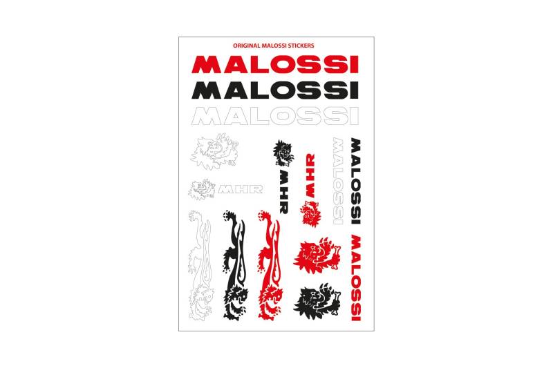 Hoja mini adhesivos Malossi rojo/negro/blanco - 11x16,8 cm 3314153 von MALOSSI