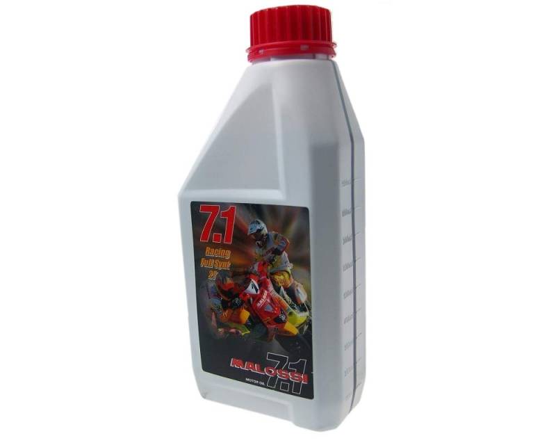 Motoröl MALOSSI 7.1 Racing 2-Takt 1Liter API TC JASO FC L-EGD vollsynthetisch von MALOSSI