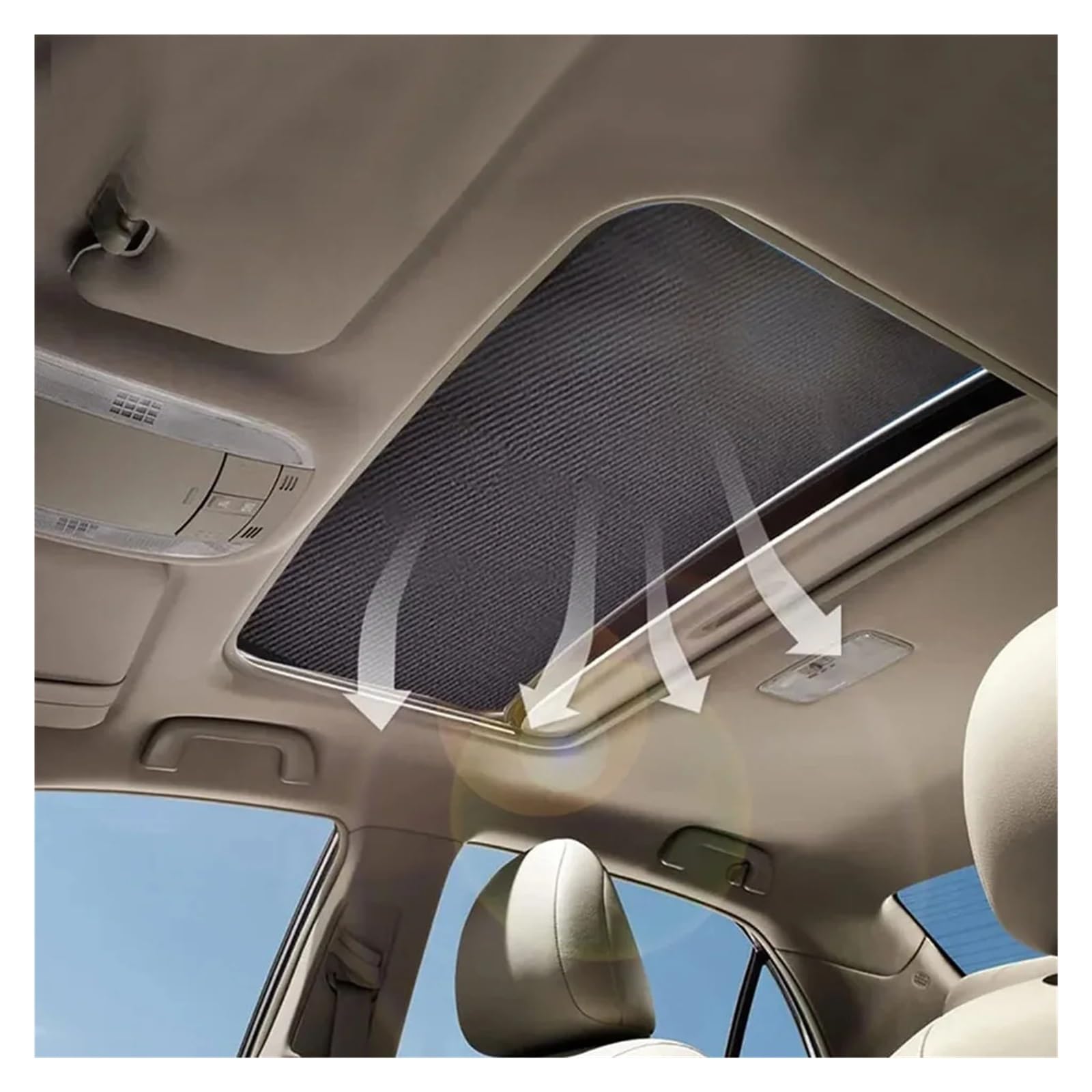 Auto Fenster Sonnenschutz 100 X65cm Auto-Schiebedach-Sonnenschutzabdeckung Magnetisches Schiebedachnetz Autodach Schiebedach Sonnenschutzschild Abdeckung Schutz Auto Sonnenschutz von MALTAY