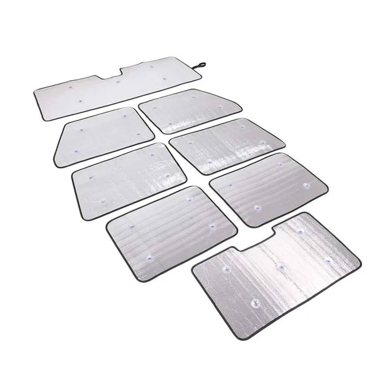 Auto Fenster Sonnenschutz Für Für Benz G Klasse W463 2004 2015 2016 2017-2018 Aluminium Folie Auto Front Windschutzscheibe Thermische Vorhang Schattierung Sonnencreme Auto Sonnenschutz(8 Piece) von MALTAY