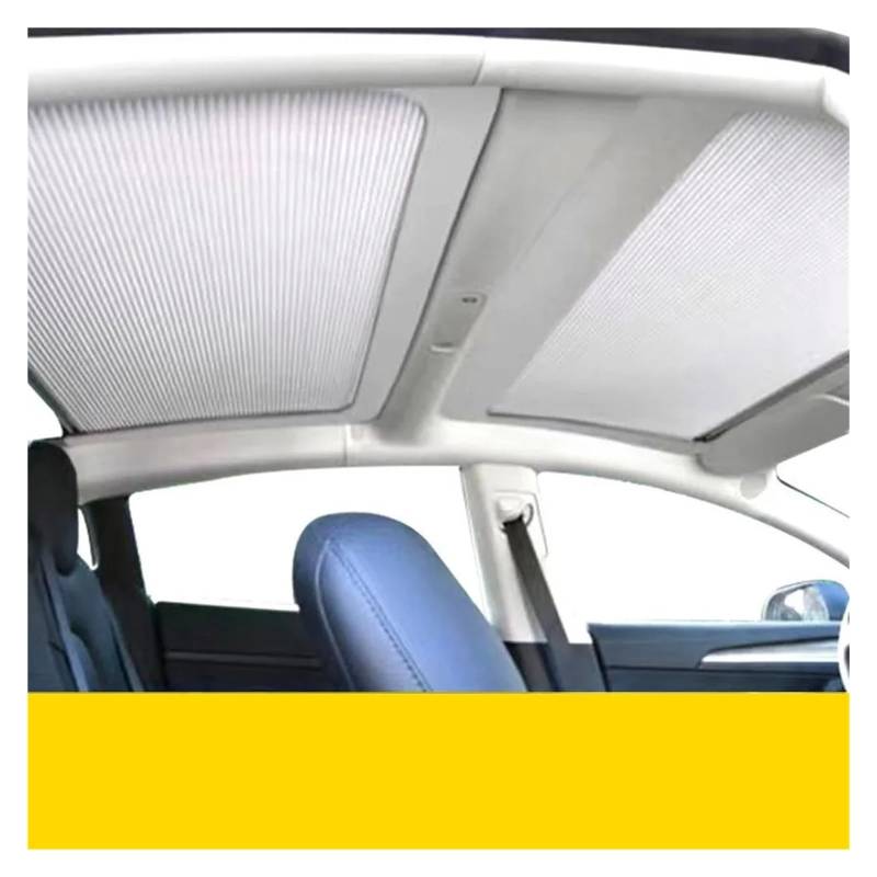 Auto Fenster Sonnenschutz Für Tesla Für Modell 3 2023 Zubehör Schattennetz Dachfenster Shades Protector Sonnenschirm Auto Sonnenblende Sonnenschutz Auto Sonnenschutz(Front and Rear) von MALTAY