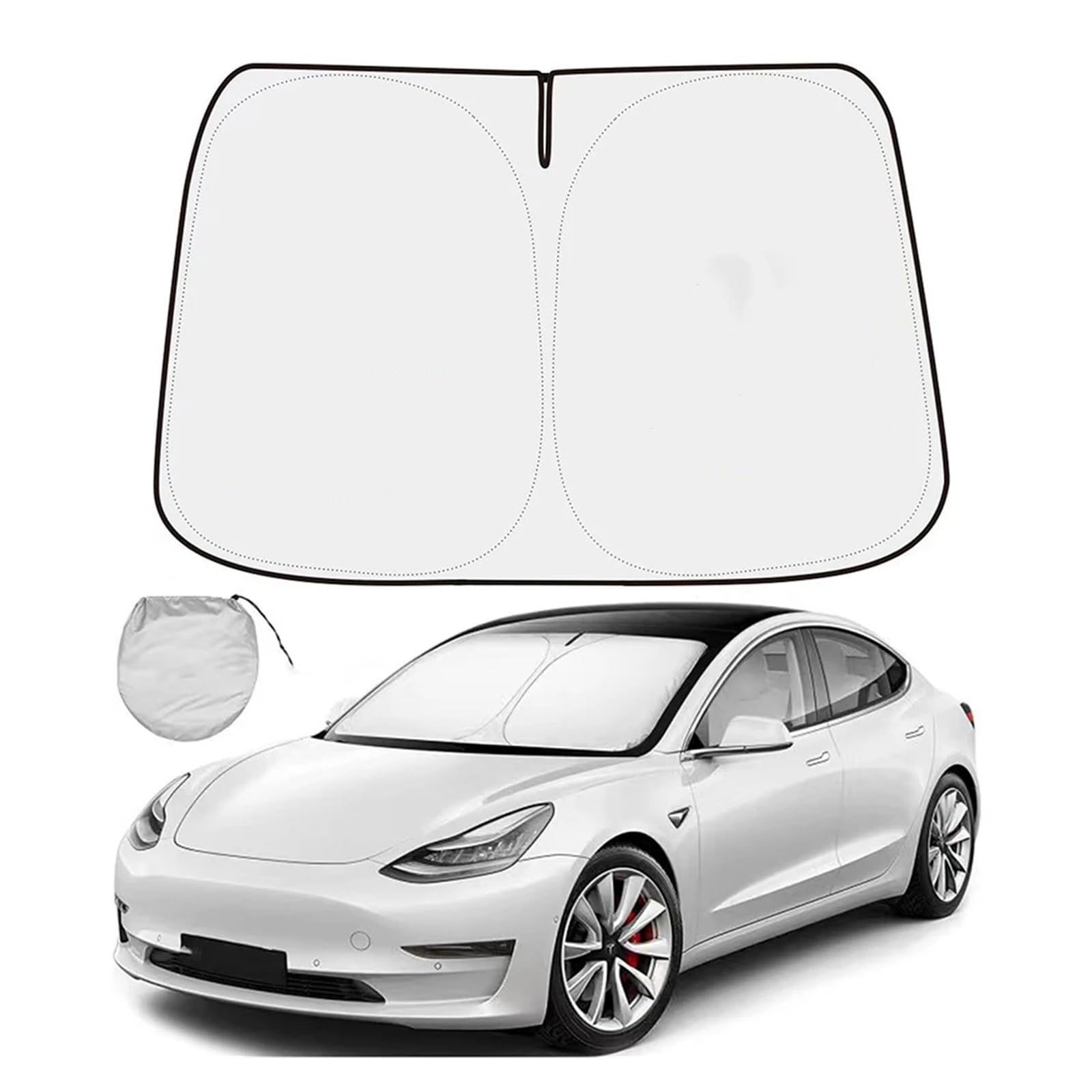 Auto Fenster Sonnenschutz Für Tesla Für Modell Y 3 2016 2017 2018 2019 2020 2021-2022 2023 2024 Auto Sonnenschutz Frontscheibe Schatten Abdeckung Visier Auto Sonnenschutz(Dark Grey) von MALTAY