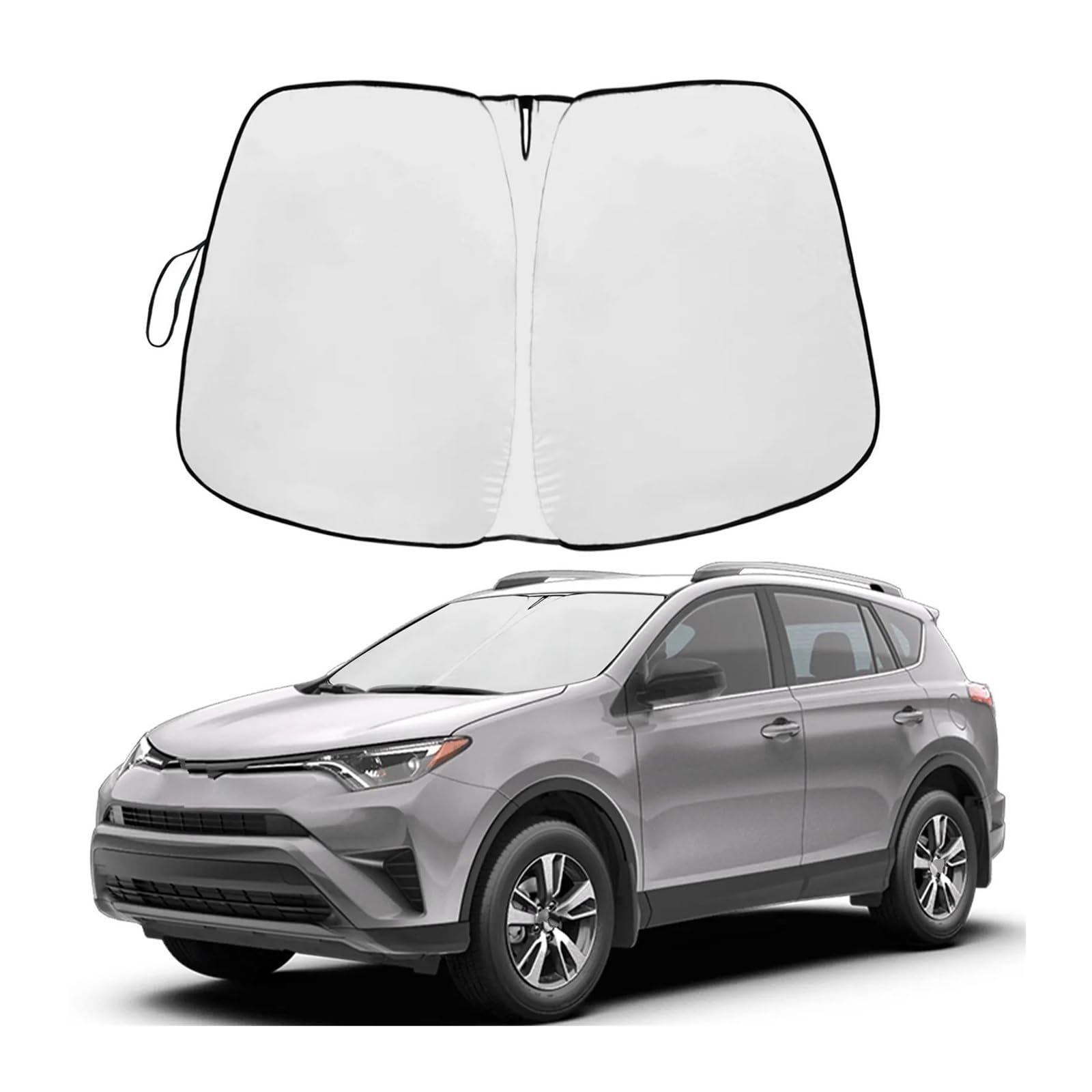 Auto Fenster Sonnenschutz Für Toyota Für RAV4 2013 2014 2015 2016 2017-2018 Auto Windschutzscheiben-Sonnenschutzabdeckung Frontscheibe Sonnenschutz Visier UV-Schutz Auto Sonnenschutz von MALTAY