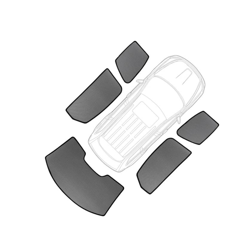 Auto Fenster Sonnenschutz Für VW Für T-ROC 2017 2018 2019 2020 2021 2022-2023 Seitenfenster Sonnenschutzvisier Magnetischer Auto-Sonnenschutz Vorne Hinten Auto Sonnenschutz(5 Piece) von MALTAY