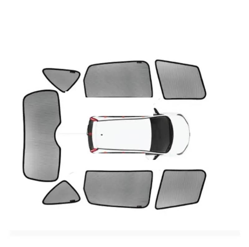 Auto Fenster Sonnenschutz Magnetischer Sonnenschutz Für Seitenfenster Im Auto, Für SsangYong, Für Tivoli, Für Compact 2015 2016 2017 2018 2019 Auto Sonnenschutz(Whole Set 7piece) von MALTAY