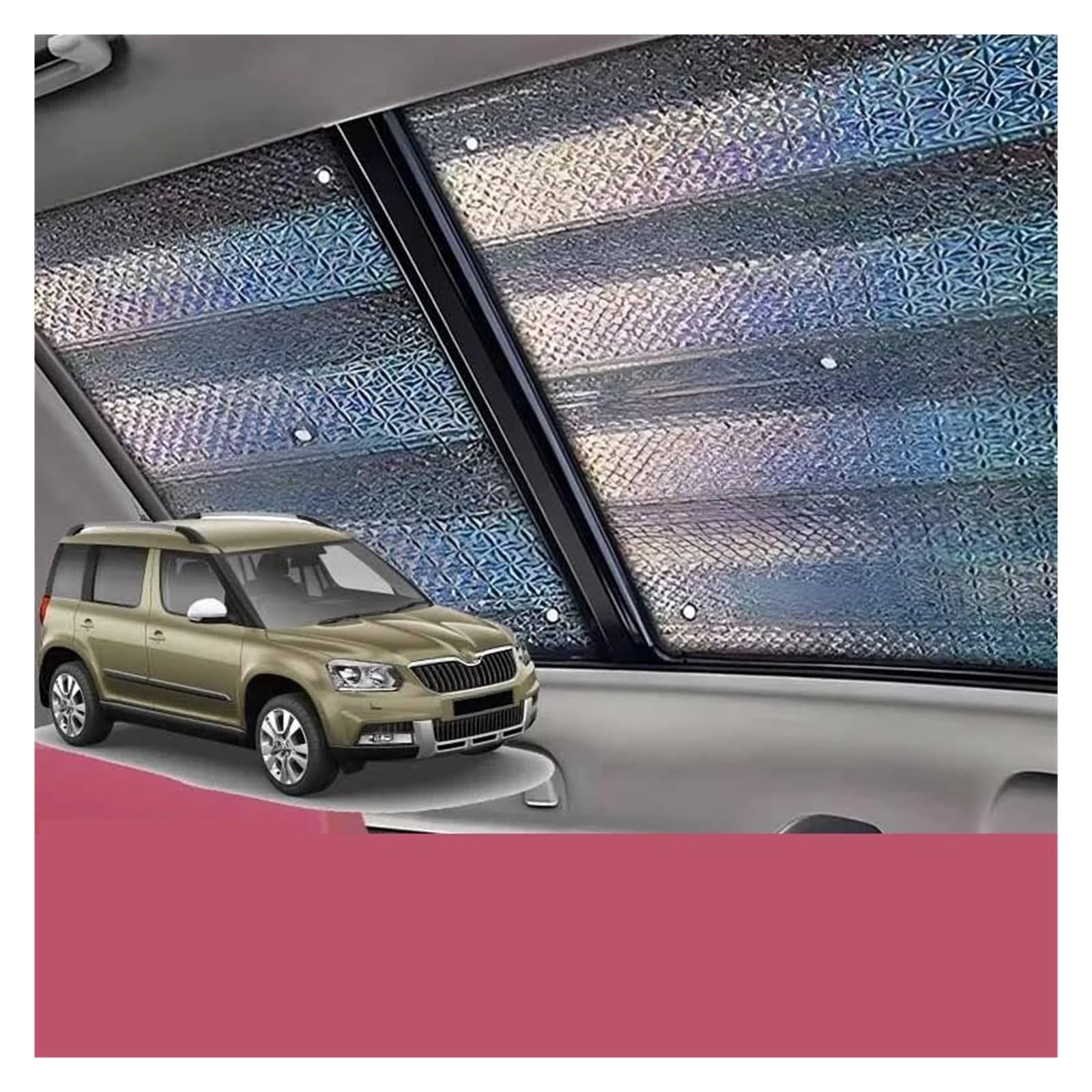 Auto Fenster Sonnenschutz Schiebedach-Sonnenschutz Passend Für Skoda Für Yeti 5L 2009–2017 2010 2014 2015 2016 Auto-Panoramadach Hitzeschild Fenster-Sonnenschutz UV-Schutz Auto Sonnenschutz von MALTAY