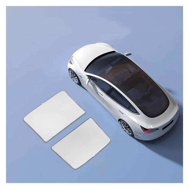 Auto Fenster Sonnenschutz Sonnenschutz Für Tesla Für Modell Y 3 Für Highland 2024 2019 2020 2021 2022-2023 Eistuchschnalle Sonnenschirmglas Vorne Hinten Schiebedach Auto Sonnenschutz(3 Beige 2 Piece) von MALTAY