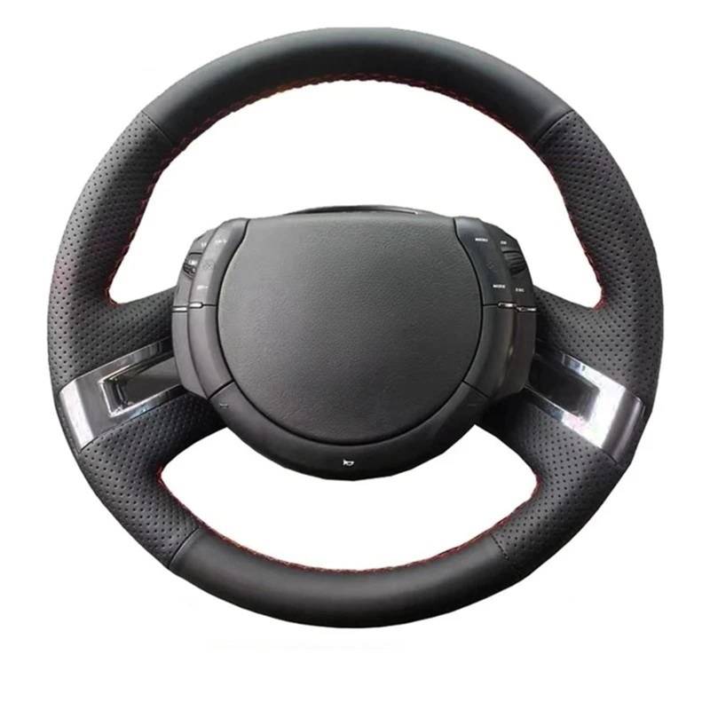 Auto-Lenkradabdeckung Für Citroen Für C4 Für Picasso 2007 2008 2009 2010 2011 2012 2013 Schwarz Bequeme Und Weiche Mikrofaser Leder Auto Innen Zubehör Lenkrad Abdeckung Lenkradschutzhülle(Black Thread von MALTAY